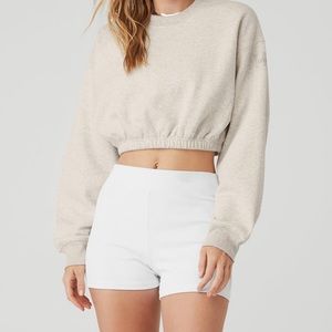 Alo Yoga Devotion Crew Neck Pullover in Oatmeal Heather